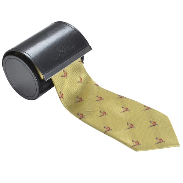 Ripon Silk Tie - Standing Pheasant Gold, view: 0