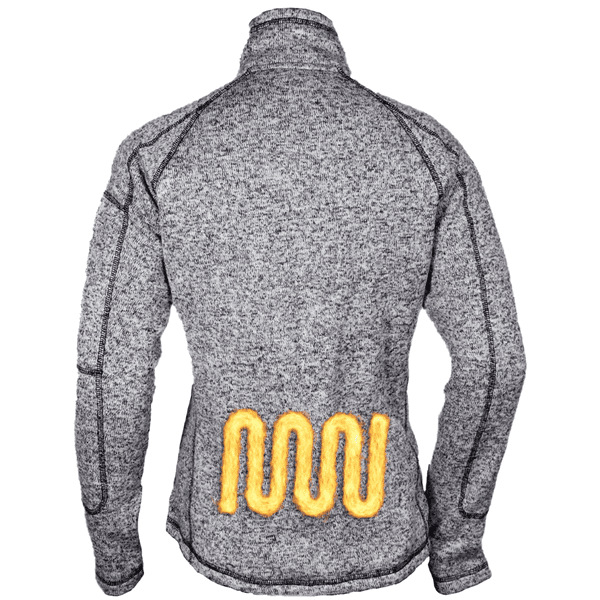 Heat Weaveguard Strikket Varmejakke Dame inkl Powerbank Gråmelert, view: 3