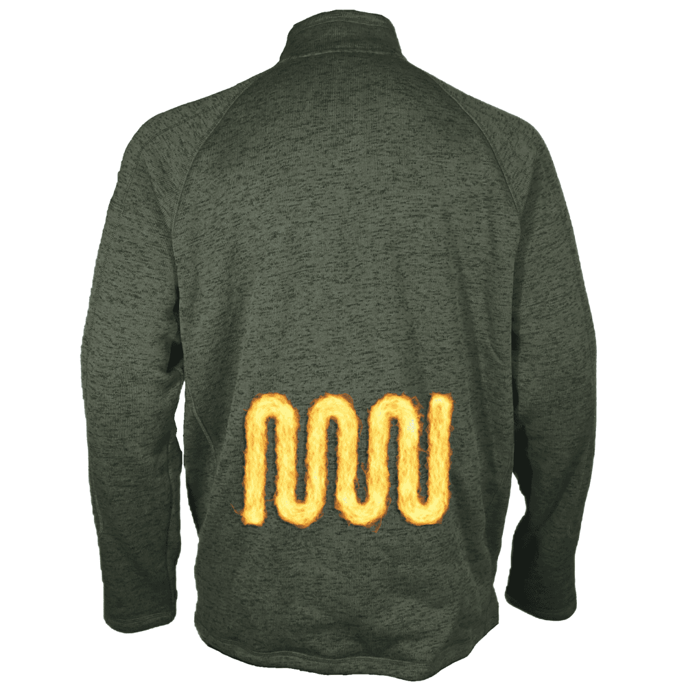 Heat Weaveguard Strikket Varmejakke Herre inkl Powerbank Brunmelert, view: 3