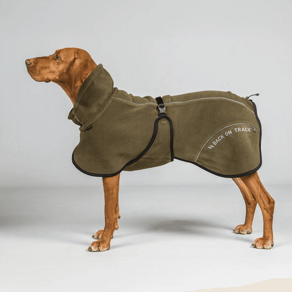 Bay Fleece Coat High Set Tail 40-50 cm Olive, view: 1