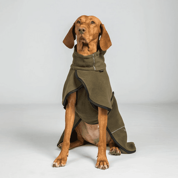 Bay Fleece Coat High Set Tail 40-50 cm Olive, view: 2
