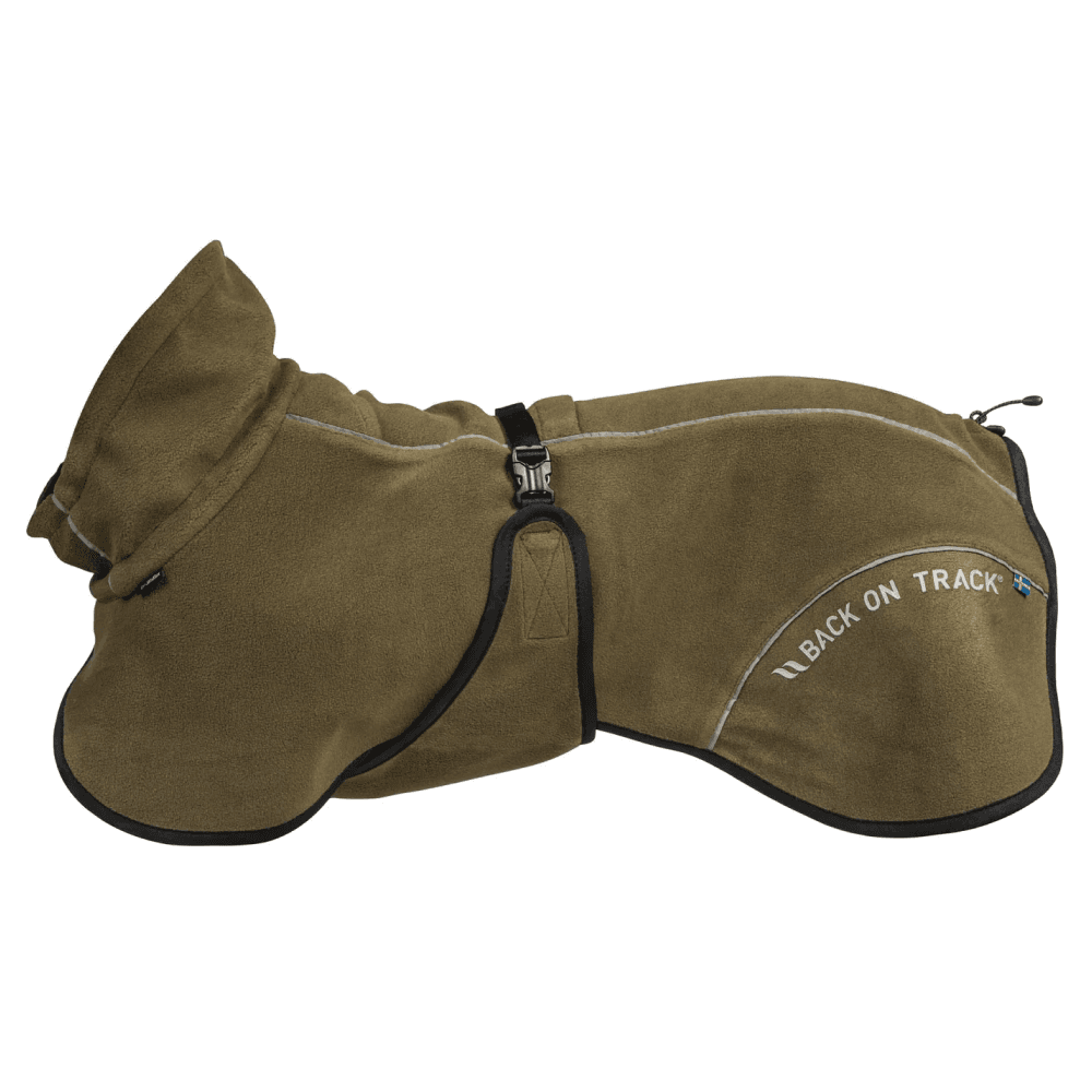 Bay Fleece Coat High Set Tail 40-50 cm Olive, view: 0
