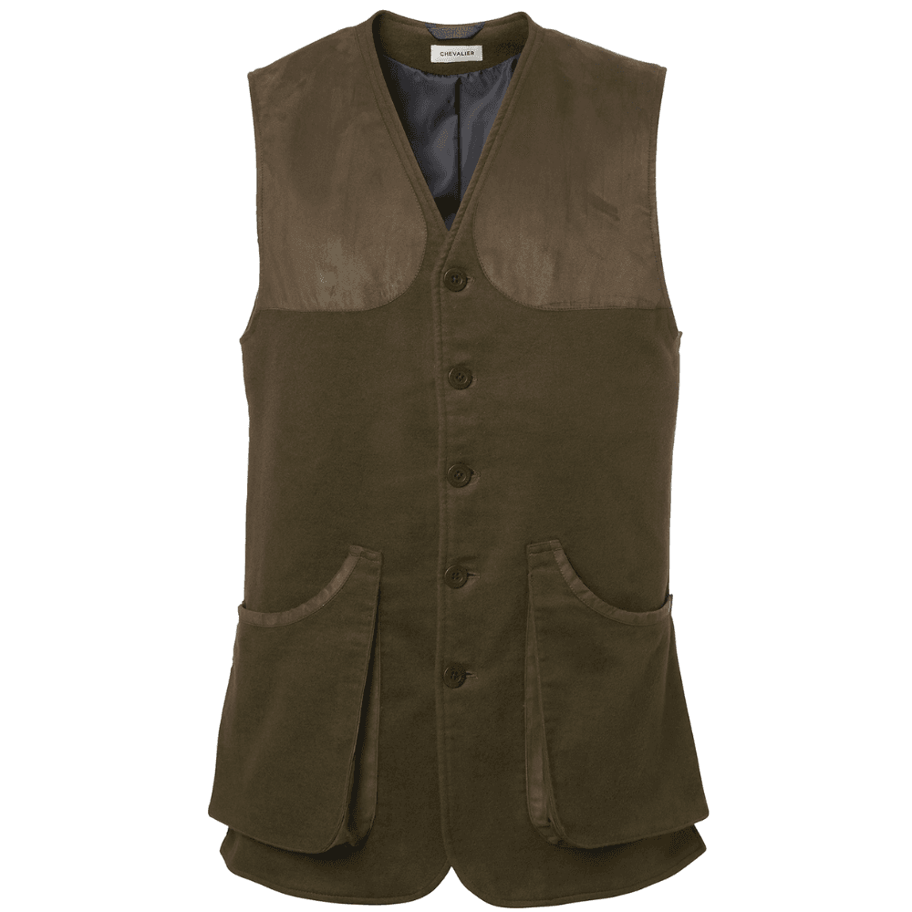M's Preston Moleskin Shooting Vest Forest Green, view: 0