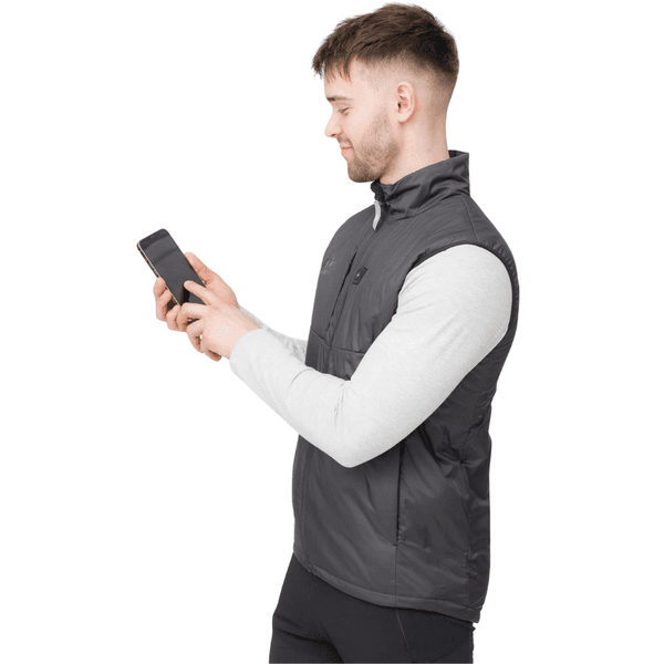 Heated Fleece Vest Mens Black, view: 5
