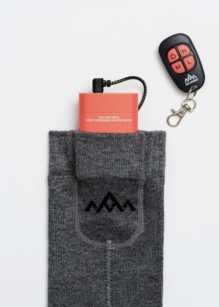 Heated Everyday Socks w.batteries V2 Olive Green, view: 1