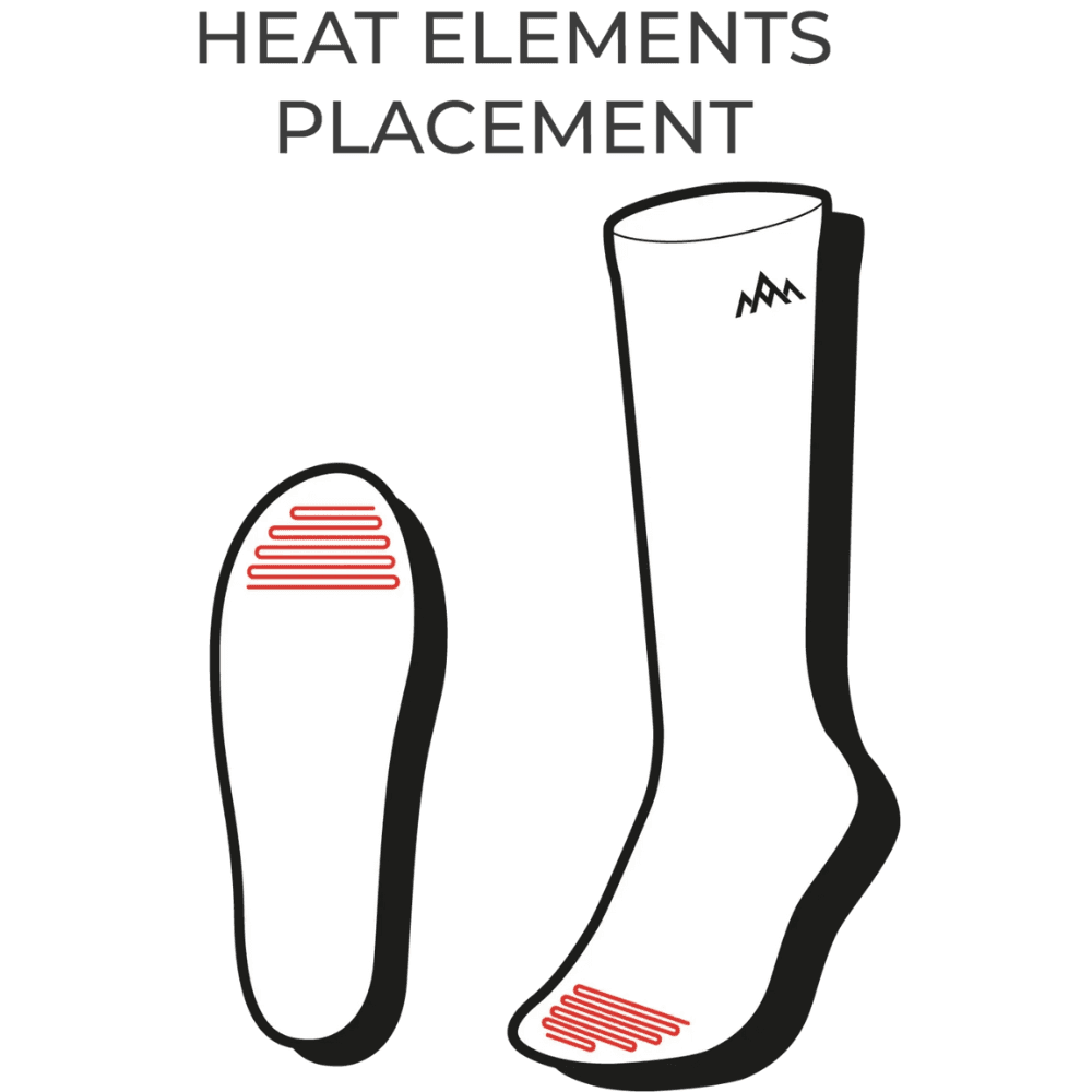 Heated Technical Socks w/battery V2 Red/Black, view: 4
