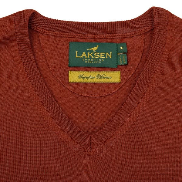 M's Sussex V-Neck Burnt Orange, view: 1