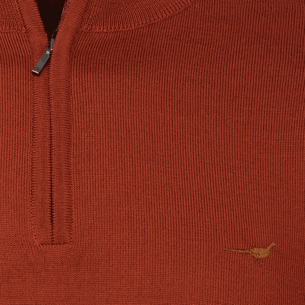 M's Norfolk Zip-Neck Burnt Orange, view: 1