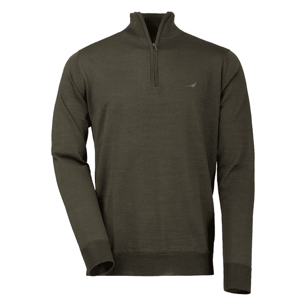 M's Norfolk Zip-Neck Olive, view: 0