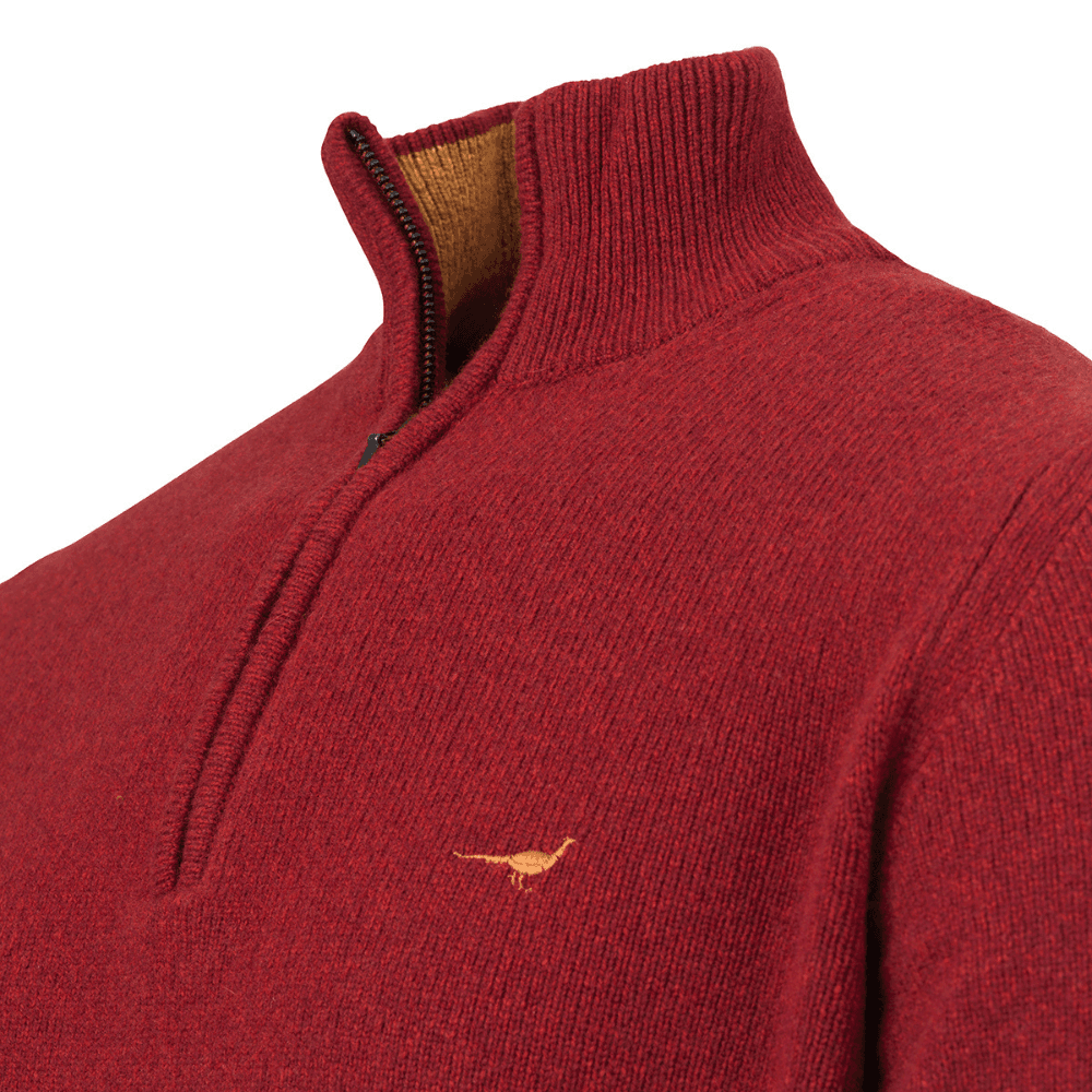 M's Brompton Zip Neck Wine, view: 1