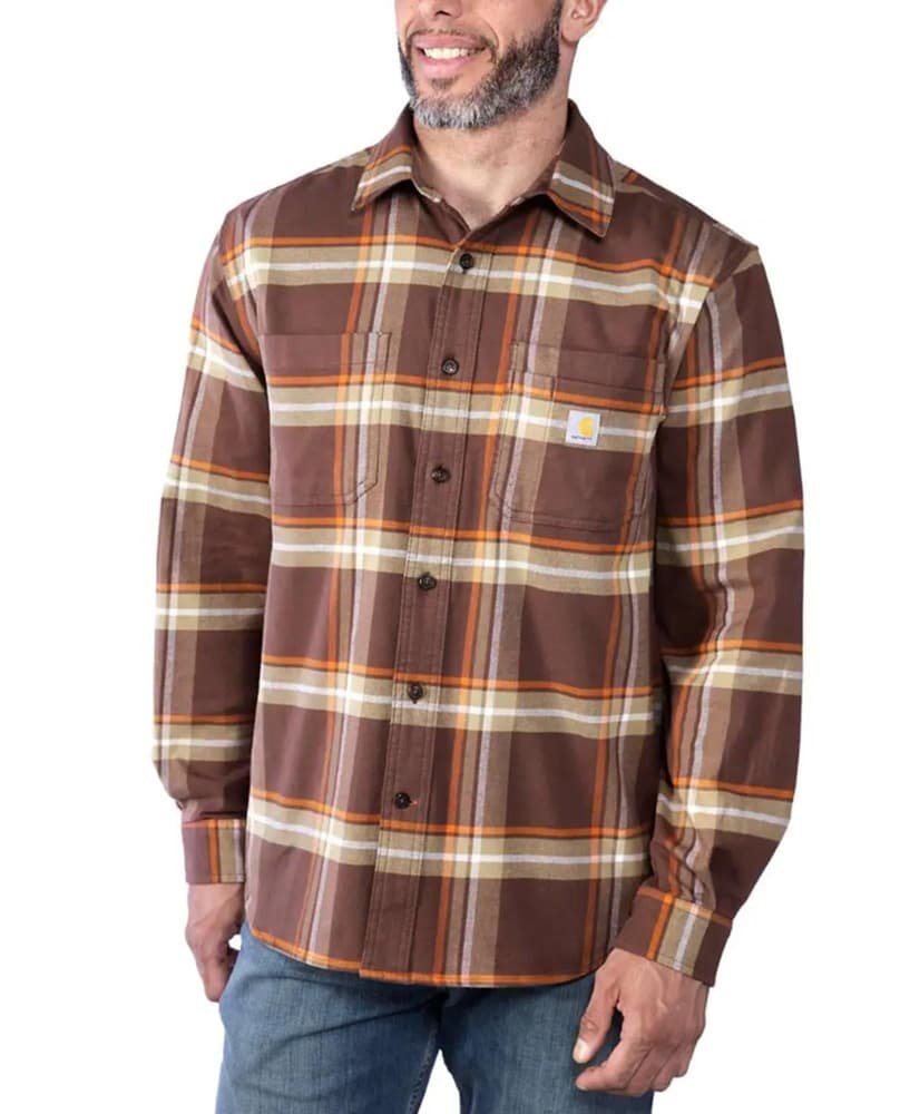 Flannel L/S Plaid Shirt Chestnut, view: 0