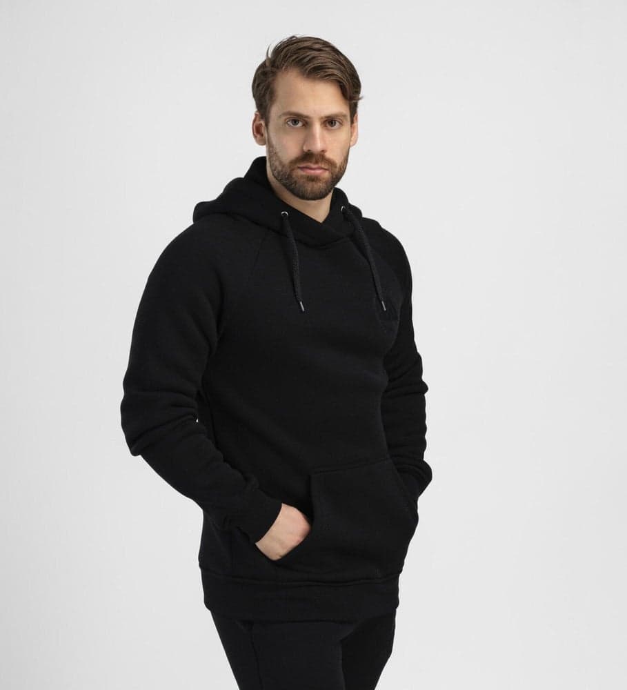 M's FleeceWool V2 Hoodie Jet Black, view: 3