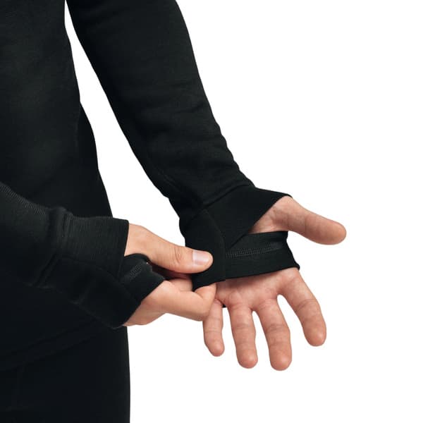 M's Fleecewool V2 Polo W/ Zip Jet Black, view: 4