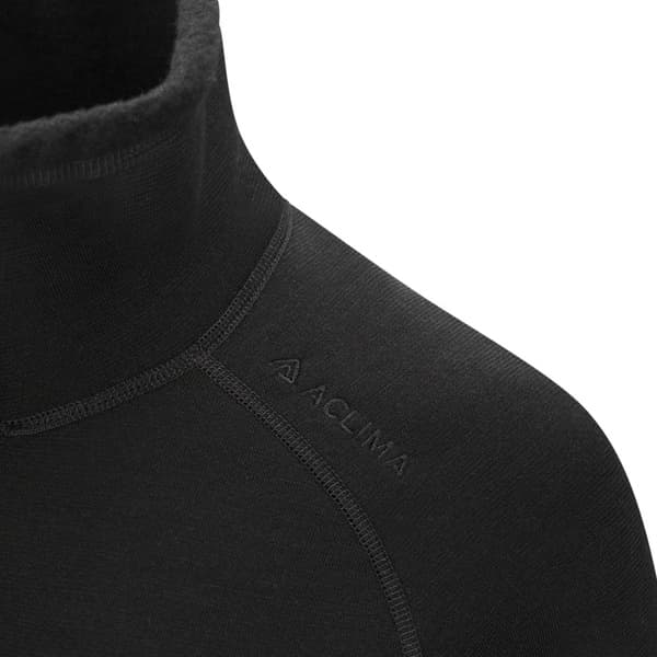M's Fleecewool V2 Polo W/ Zip Jet Black, view: 2