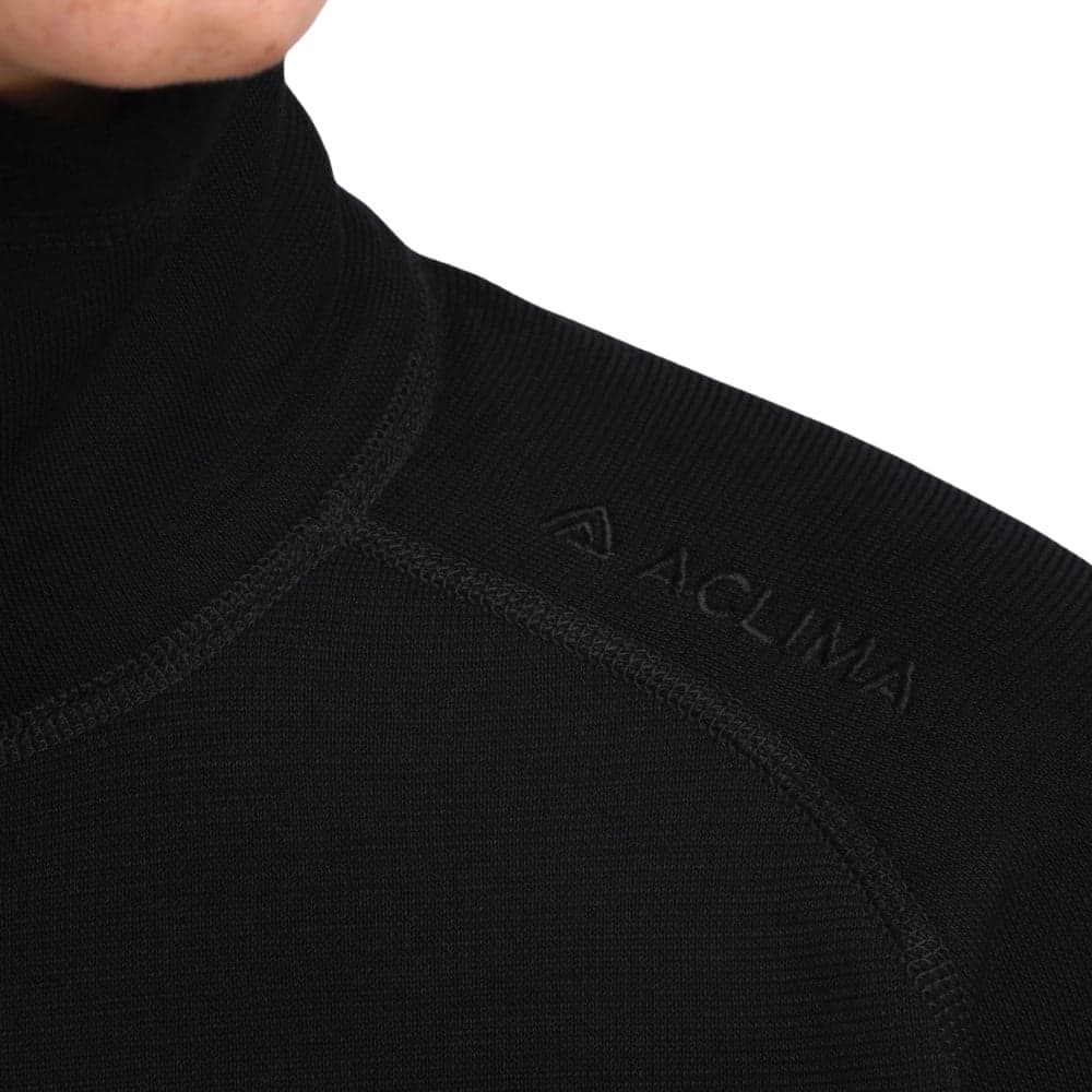 W's Fleecewool V2 Polo W/ Zip Jet Black, view: 4