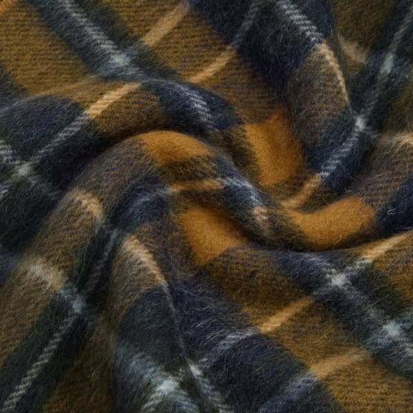 New Check Tartan Scarf Forest/Bronze Brown, view: 5