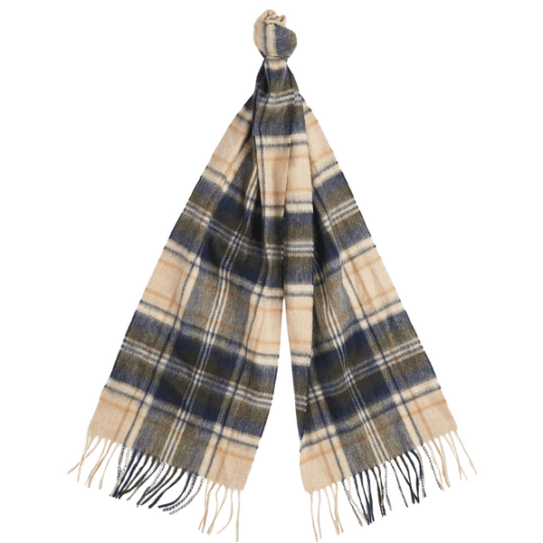 New Check Tartan Scarf Sand Beige Plaid, view: 1
