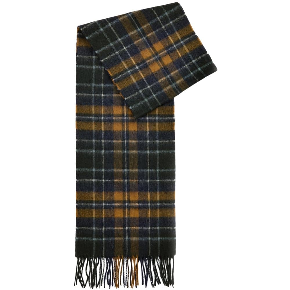 New Check Tartan Scarf Forest/Bronze Brown, view: 0