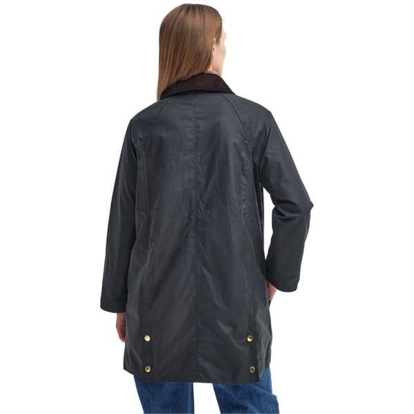 W's Long Beadnell Wax Jacket Sage/Ancient, view: 6