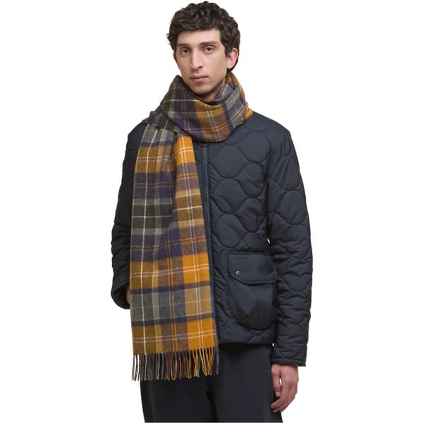 Brack Patchwork Tartan Scarf Forest/Bronze Brown, view: 2