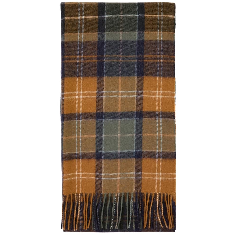 Brack Patchwork Tartan Scarf Forest/Bronze Brown, view: 1