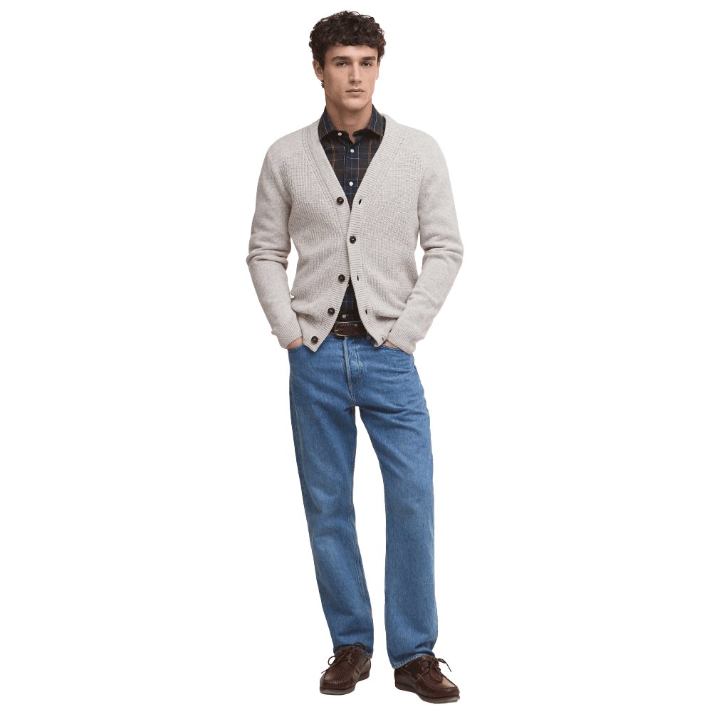 M's Mainland Knitted Cardigan Mist, view: 5