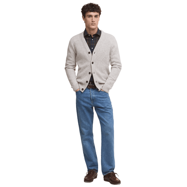 M's Mainland Knitted Cardigan Mist, view: 5