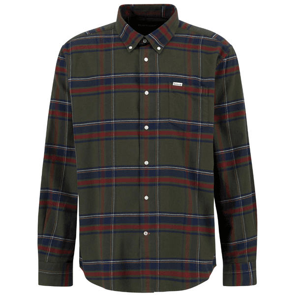 M's Dogwood Regular Checked Shirt Olive, view: 0