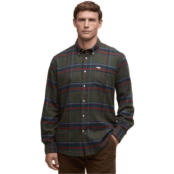 M's Dogwood Regular Checked Shirt Olive, view: 2