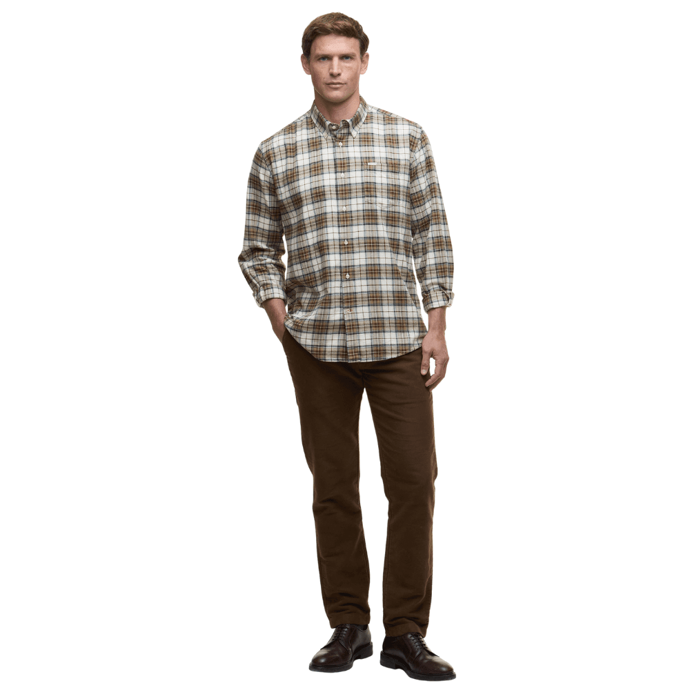 M's Telfield Regular Checked Shirt Stone, view: 4