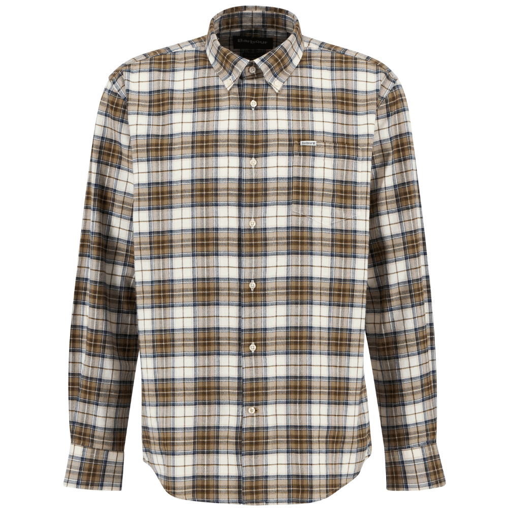M's Telfield Regular Checked Shirt Stone, view: 0