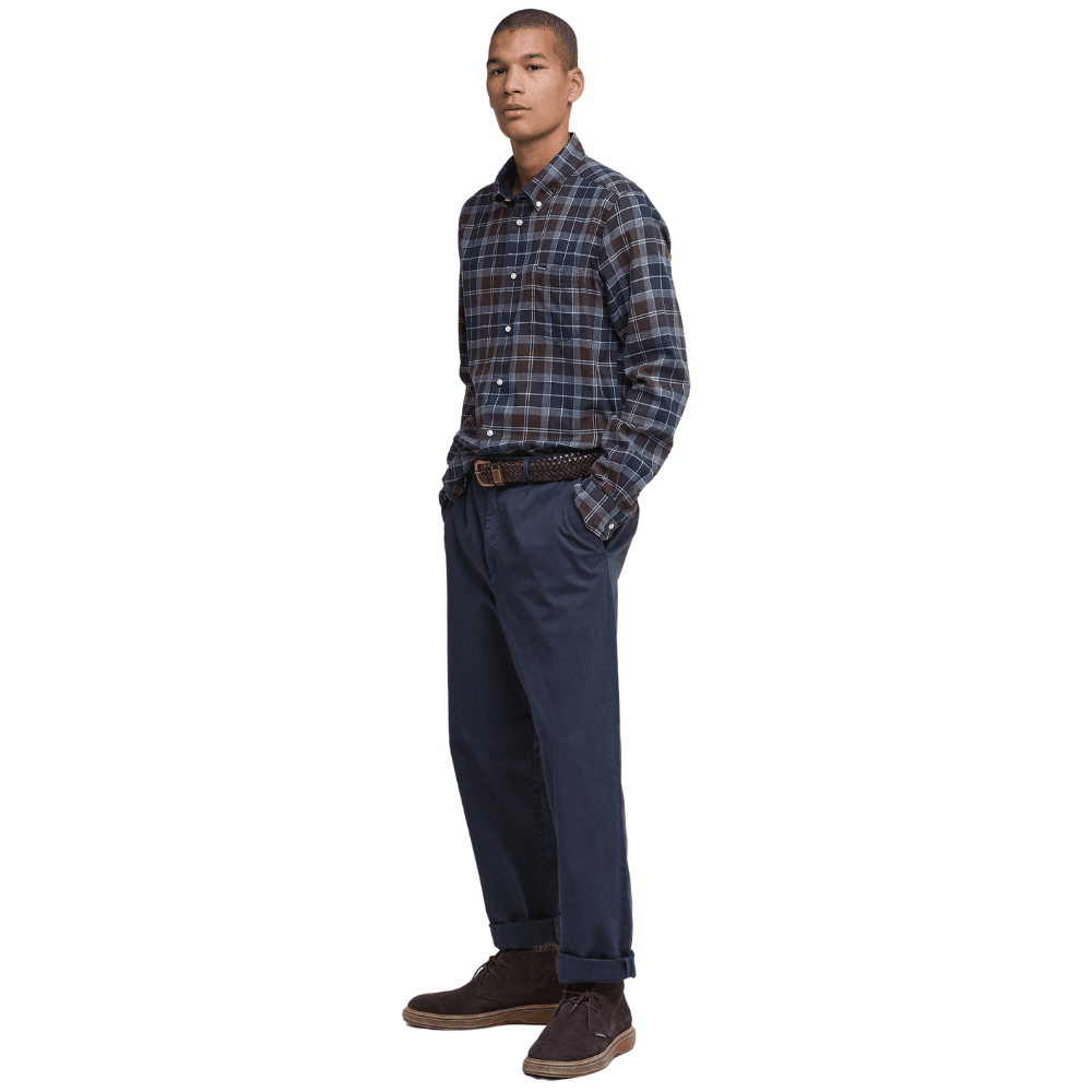 M's Fortrose Tailored Tartan Shirt Midnight Oak Tartan, view: 4