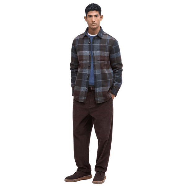 M's Chapter Tailored Check Overshirt Midnight Oak Tartan, view: 5
