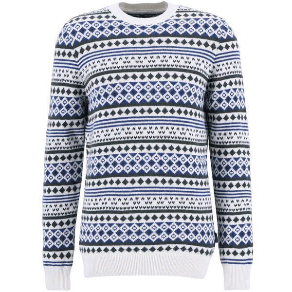 M's Easdale Fair Isle Crew Neck Sweater Whisper White, view: 0