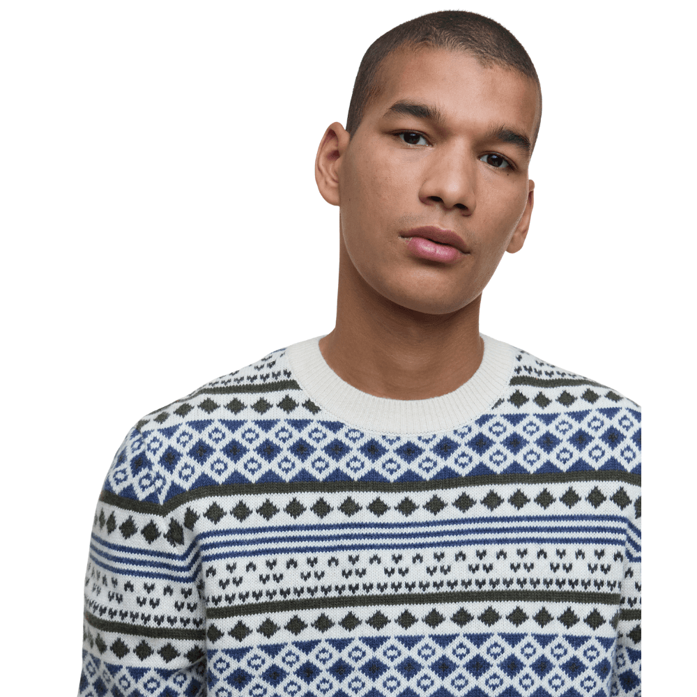 M's Easdale Fair Isle Crew Neck Sweater Whisper White, view: 3