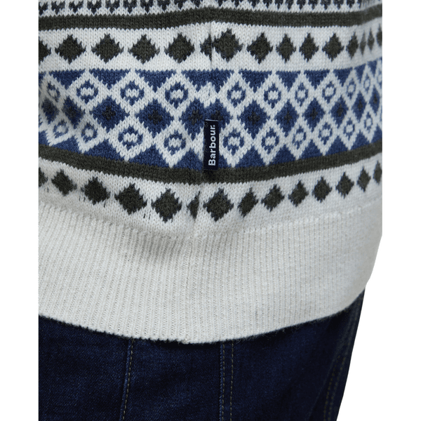 M's Easdale Fair Isle Crew Neck Sweater Whisper White, view: 4