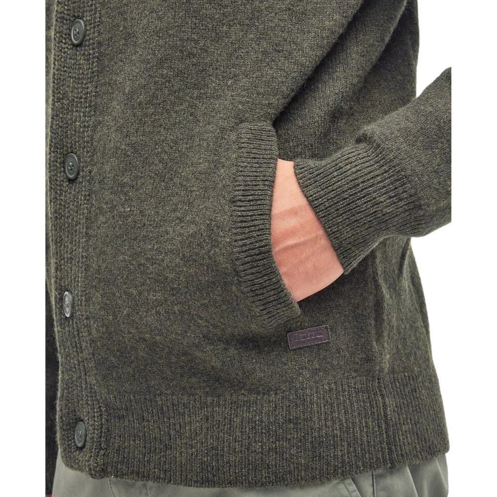M's Essential Patch Zip Through Knitted Jumper Seaweed, view: 6