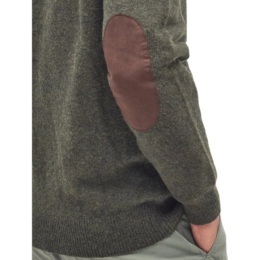 M's Essential Patch Zip Through Knitted Jumper Seaweed, view: 7