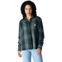 Carhartt W's Loose Fit Twill Plaid Shirt Greenstone - view: 2