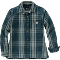 Carhartt W's Loose Fit Twill Plaid Shirt Greenstone - view: 0