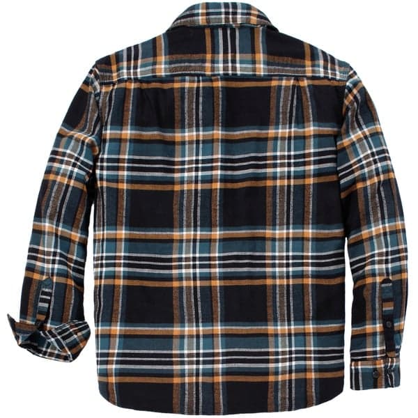 Carhartt M's Flannel Long-Sleeve Plaid Shirt Black, view: 1