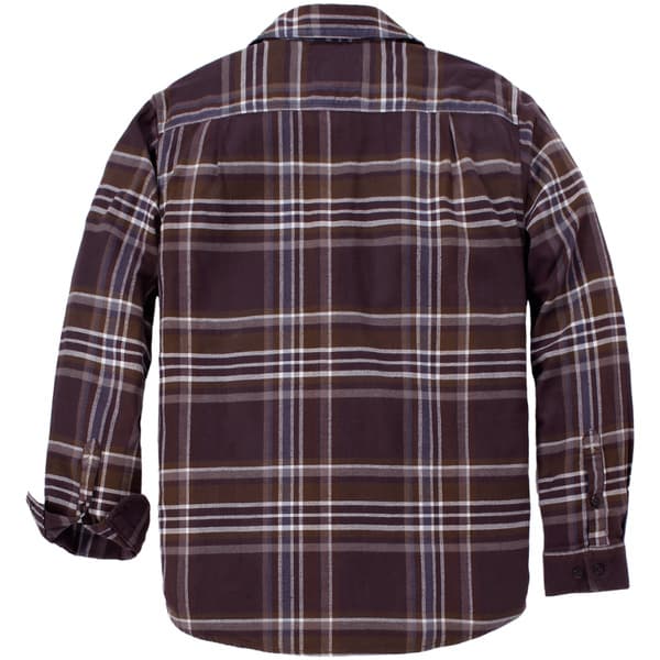 Carhartt M's Flannel Long-Sleeve Plaid Shirt Dark Sepia, view: 1