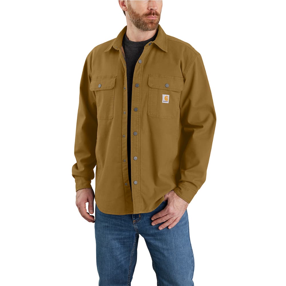 Carhartt M's Canvas Fleece-Lined Shirt Jacket Oak Brown, view: 1