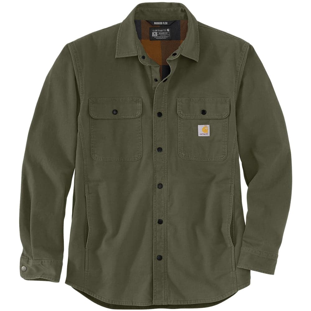 Carhartt M's Canvas Fleece-Lined Shirt Jacket Basil, view: 0