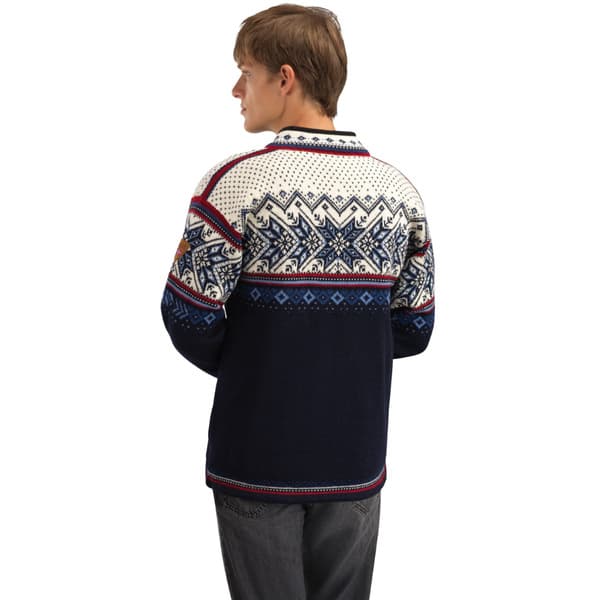 M's Vail Sweater Midnightnavy Redrose Offwhite, view: 2