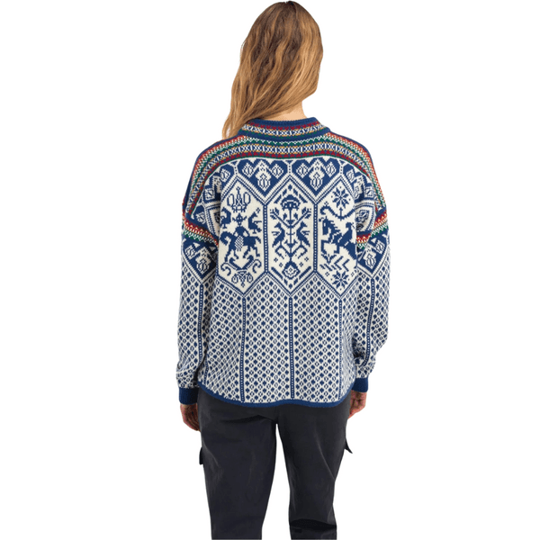 W's 1994 Fem Sweater Indigo Offwhite Mustard, view: 2