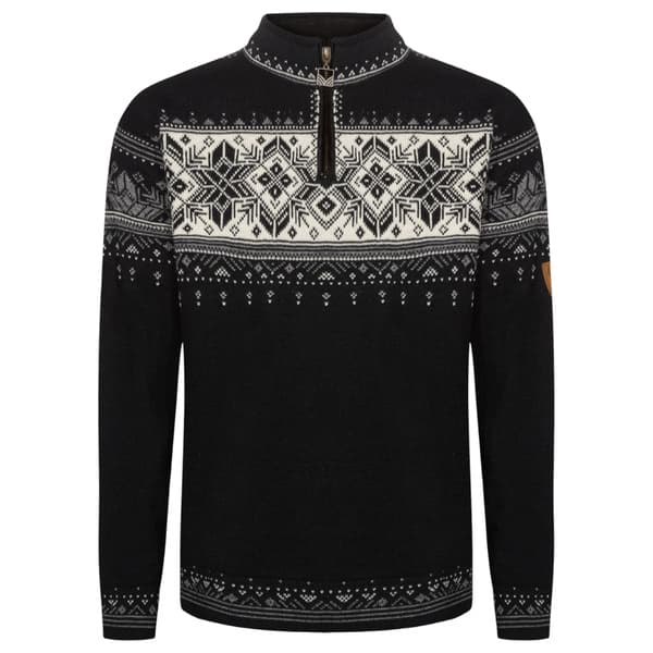 M's Blyfjell Sweater Black smoke Offwhite Light Charcoal, view: 0