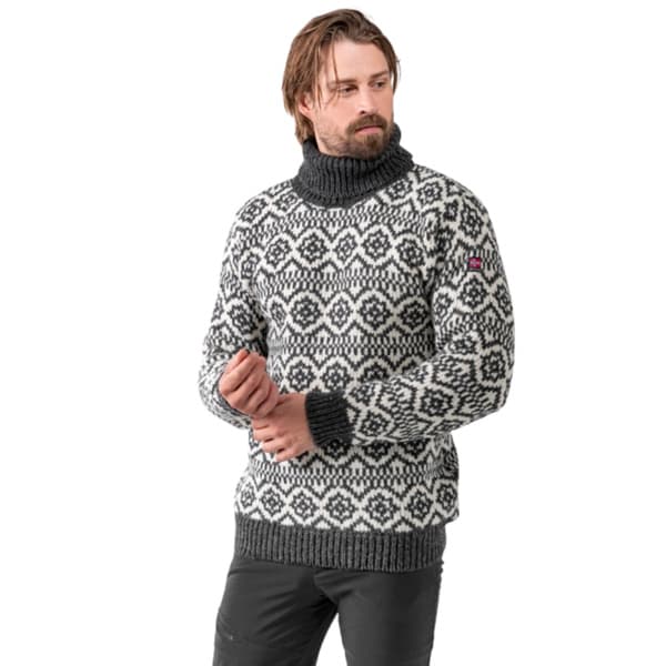 Hoddevik Wool High Neck Anthracite/Offwhite, view: 2