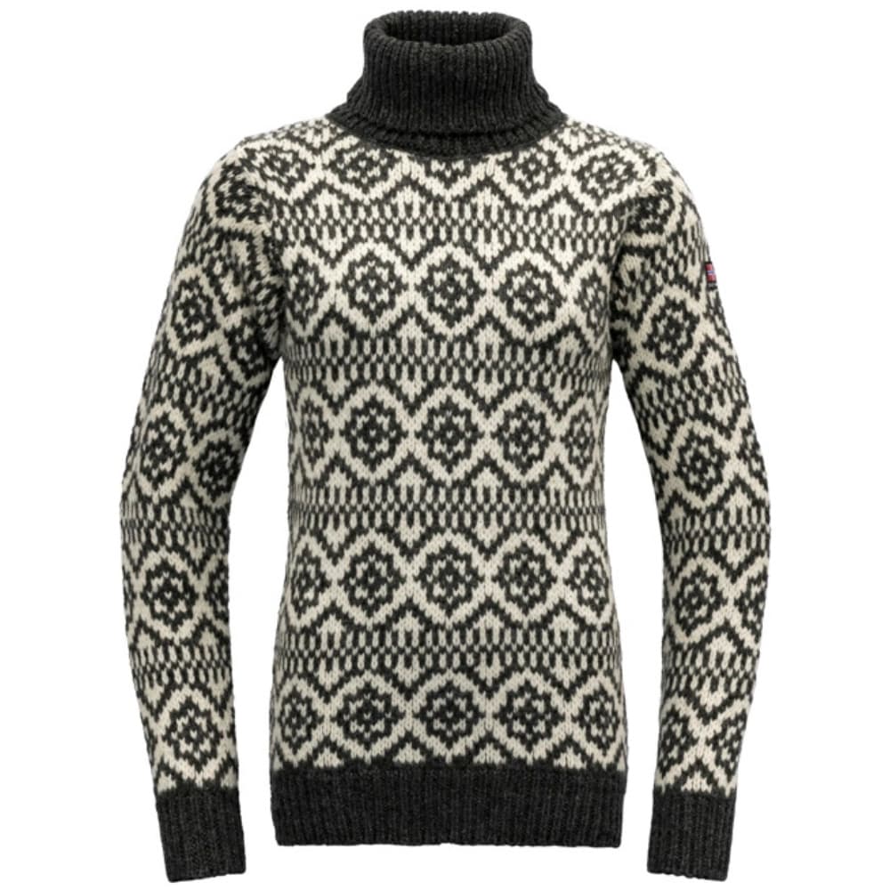 Hoddevik Wool High Neck Anthracite/Offwhite, view: 0