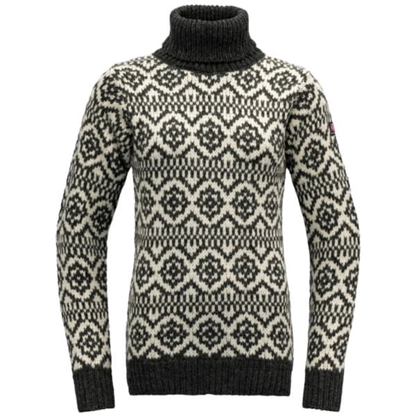 Hoddevik Wool High Neck Anthracite/Offwhite, view: 0